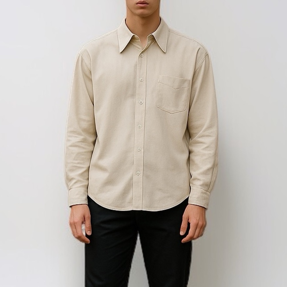 Vintage 70’s Sears ‘Perma Prest No Iron’ Shirt In Tan | US Neck 16